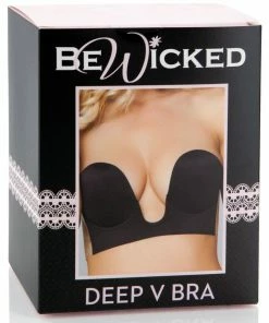 Be Wicked Black Deep V Bra