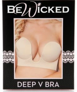 Be Wicked LINGERIE Nude Deep V Bra 10 Be Wicked LINGERIE Nude Deep V Bra