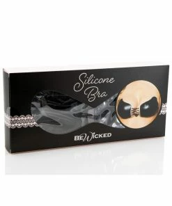 Be Wicked LINGERIE Black Silicone Tie Up Bra