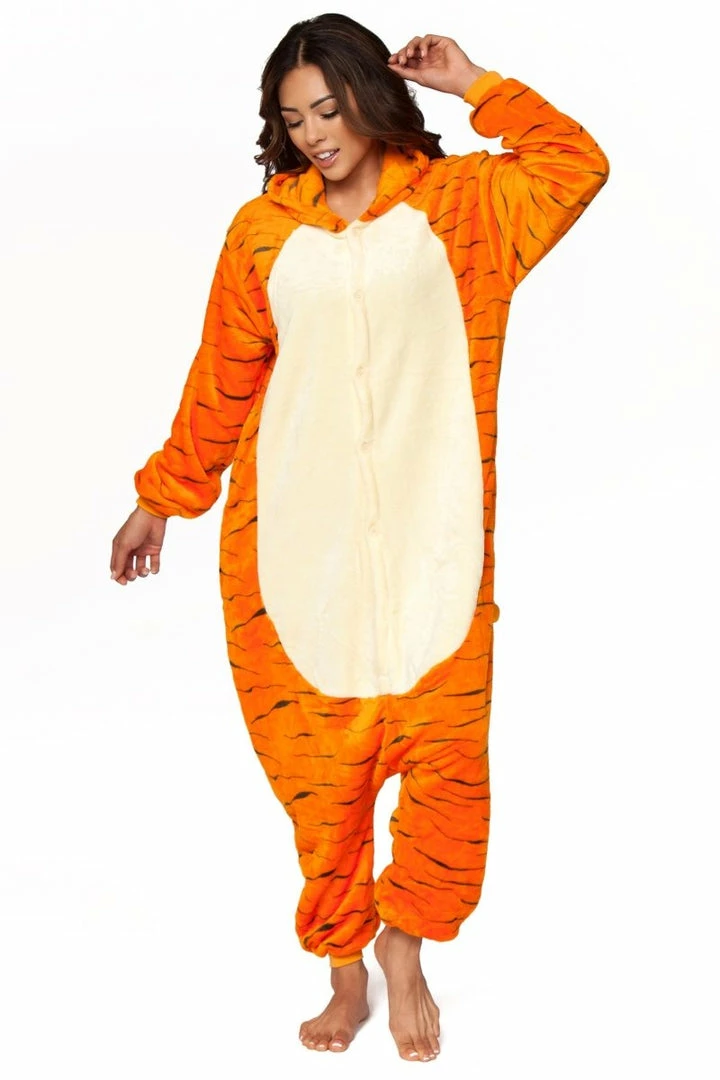 Be Wicked SLEEPWEAR TIGER Adult Onesie 7 Be Wicked SLEEPWEAR TIGER Adult Onesie
