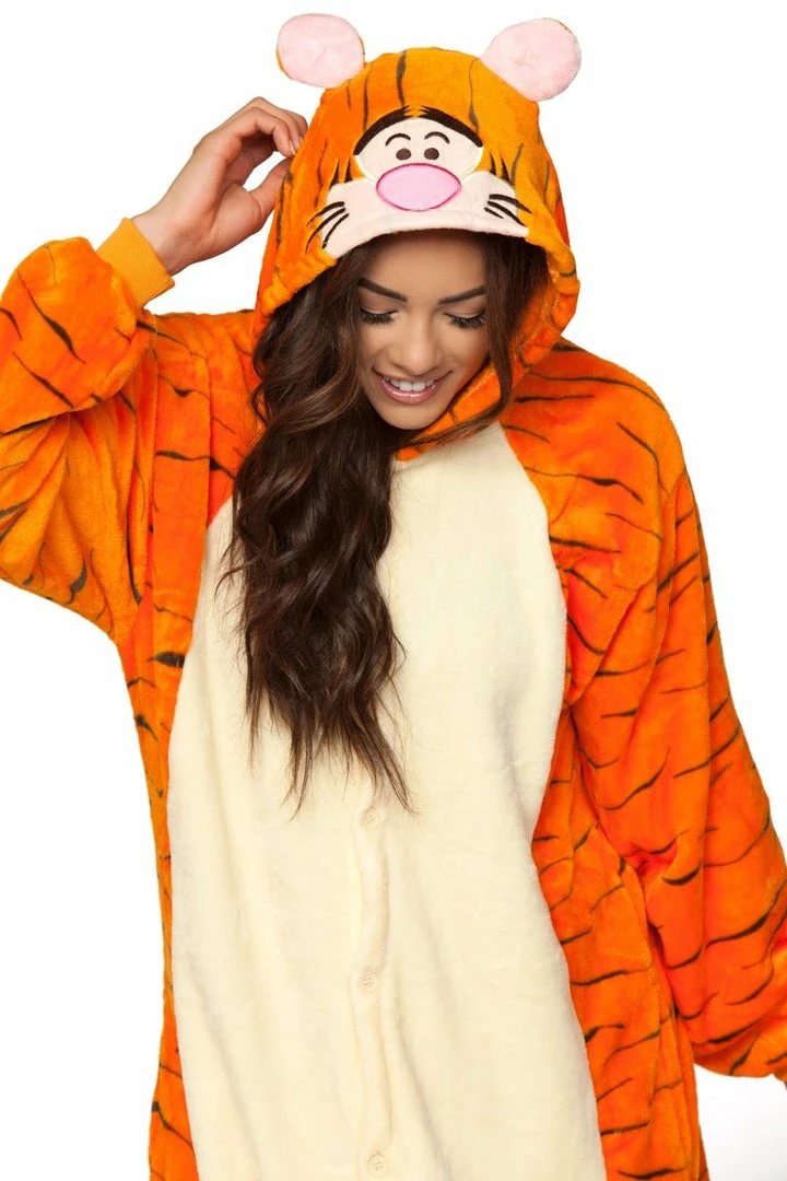 Be Wicked SLEEPWEAR TIGER Adult Onesie 3 Be Wicked SLEEPWEAR TIGER Adult Onesie