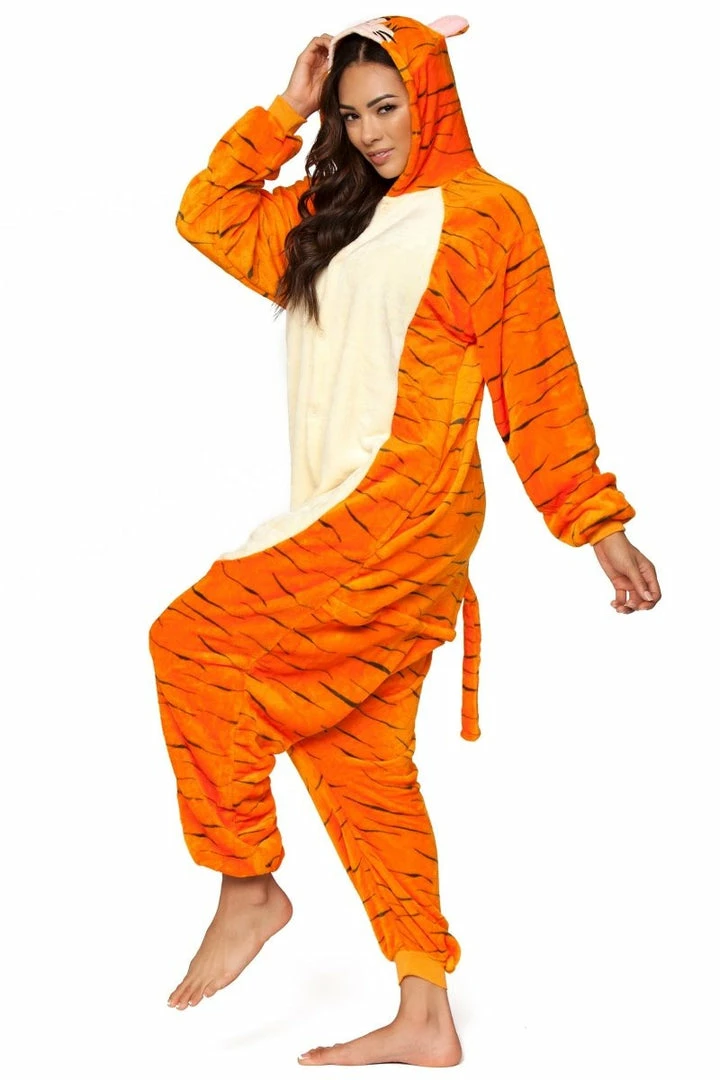 Be Wicked SLEEPWEAR TIGER Adult Onesie 4 Be Wicked SLEEPWEAR TIGER Adult Onesie