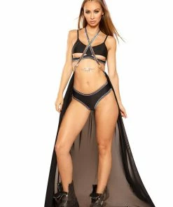 JValentine CLOTHING Black Rainbow Harness Skirt