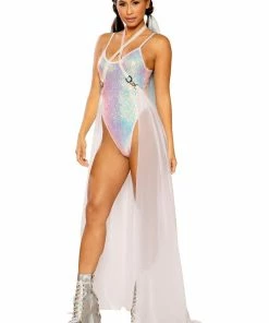 JValentine CLOTHING White Iridescent Harness Skirt