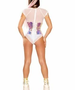 JValentine Holographic Vinyl Waist Cincher RAVE & FESTIVAL