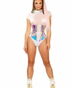 JValentine Holographic Vinyl Waist Cincher RAVE & FESTIVAL