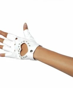 Roma Costume ACCESORIES Gloves With Cut-out Heart And Stones
