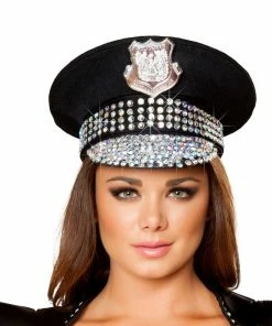 Roma Costume Costume Accessories Studded Police Hat