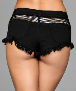 Be Wicked CLOTHING Such A Catch Denim Shorts Black 8 Be Wicked CLOTHING Such A Catch Denim Shorts Black