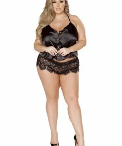 Roma Costume Elegant Pajama Set Plus Size Lingerie