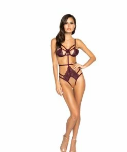 Roma Costume Strappy Crotchless Teddy With Underwire Support