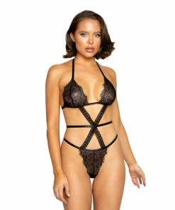 Roma Costume Strappy Eyelash Teddy LINGERIE