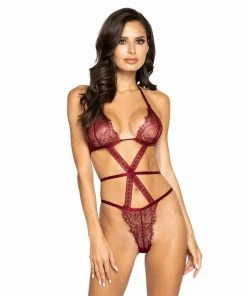 Roma Costume Strappy Eyelash Teddy LINGERIE 20 Roma Costume Strappy Eyelash Teddy LINGERIE