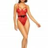 Roma Costume Naughty Claus Eyelash Lace Teddy LINGERIE