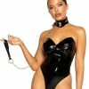 Roma Costume Chain Leash Choker With Buckle Closure LINGERIE