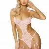 Roma Costume LINGERIE Embroidered Floral Teddy