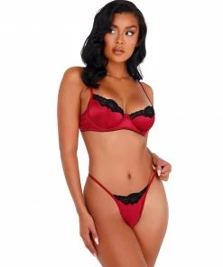 Roma Costume Lace & Satin Underwire Bra Set 25 Roma Costume Lace & Satin Underwire Bra Set