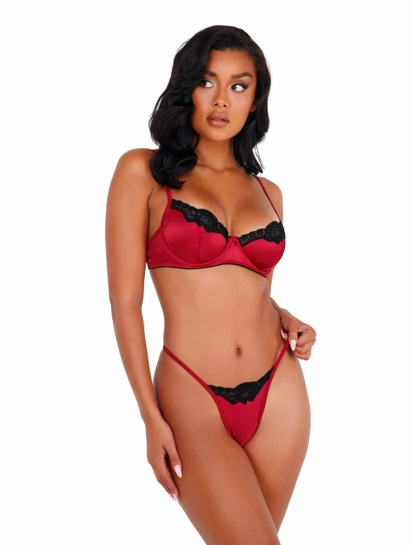 Roma Costume Lace & Satin Underwire Bra Set 12 Roma Costume Lace & Satin Underwire Bra Set