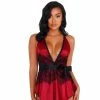 Roma Costume LINGERIE Satin & Lace Babydoll With Tie 2 Roma Costume LINGERIE Satin & Lace Babydoll With Tie