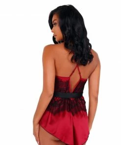 Roma Costume LINGERIE Satin & Lace Babydoll With Tie