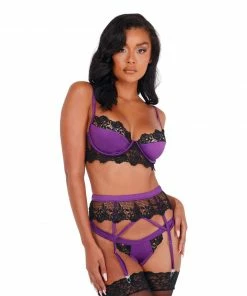 Roma Costume LINGERIE Embroidered Lace & Satin Bralette Garter Set 20 Roma Costume LINGERIE Embroidered Lace & Satin Bralette Garter Set