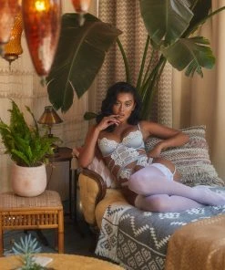 Roma Costume LINGERIE Embroidered Lace & Satin Bustier Set