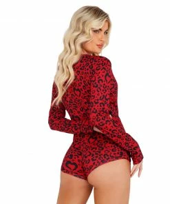 Roma Costume Cozy & Comfy Heart Shaped Leopard Romper
