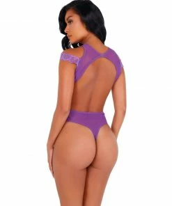 Roma Costume Lace & Mesh Cutout Teddy