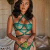 Roma Costume Lacey Criss-Cross Underwired Teddy With Garters