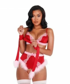 Roma Costume Marabou Bondage Tie LINGERIE