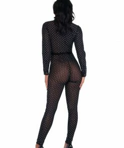 Roma Costume Sheer Glittered Bodysuit With Cuffs 7 Roma Costume Sheer Glittered Bodysuit With Cuffs