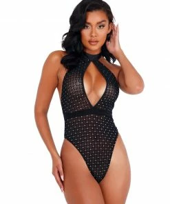 Roma Costume Sheer Glittered Romper Tops