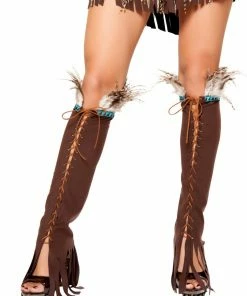 Roma Costume Lace Up Suede Leg Warmer