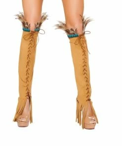 Roma Costume Lace Up Suede Leg Warmer 5 Roma Costume Lace Up Suede Leg Warmer