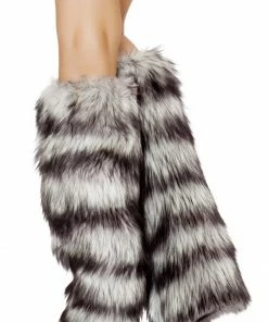 Roma Costume Gray Fur Leg Warmer