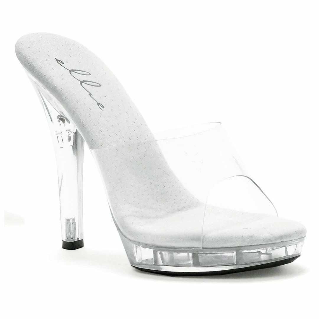 Ellie Shoes 5 Heel Clear Mule 3 Ellie Shoes 5 Heel Clear Mule