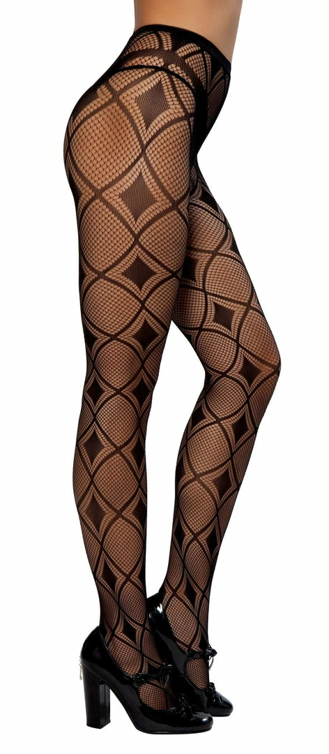 Roma Costume Diamond Print Pantyhose Hosiery 3 Roma Costume Diamond Print Pantyhose Hosiery