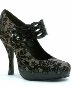 Ellie Shoes 4.5 Concealed Platform Fabric Mary Jane