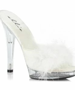 Ellie Shoes 5 Heel Maribou Slipper