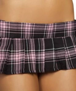 Roma Costume Pleaded Plaid Skirt CLOTHING