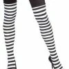 Roma Costume Hosiery Black And White Striped Stockings