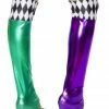 Roma Costume Green/Purple Jester Leggings Costume Accessories