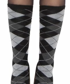 Roma Costume Grey Argyle Leg Warmer