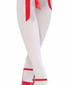 Roma Costume Thigh High Ribbon Weave Stockings