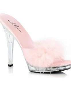 Ellie Shoes 5 Heel Maribou Slipper