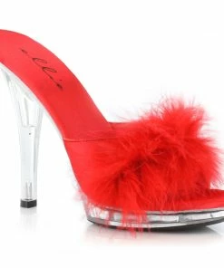 Ellie Shoes 5 Heel Maribou Slipper