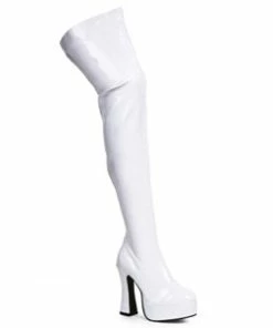 Ellie Shoes 5 Chunky Heel Thigh High Stretch Boots 9 Ellie Shoes 5 Chunky Heel Thigh High Stretch Boots