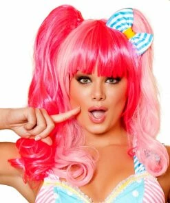 Roma Costume ACCESORIES Pink Wig