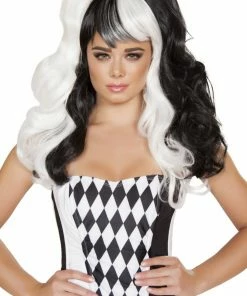 Roma Costume ACCESORIES Black/White Wig