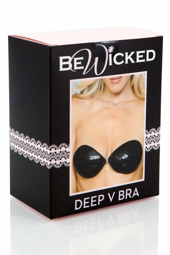 Be Wicked Black Sequin Adhesive Bra LINGERIE 4 Be Wicked Black Sequin Adhesive Bra LINGERIE
